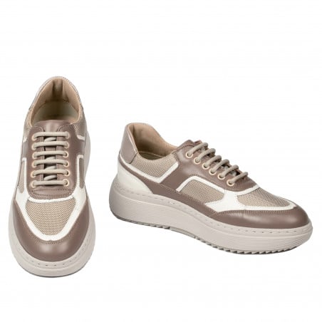 Damen Sportschuhe 6087 Sand kombiniert