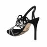 Damensandalen 1317 schwarzes Veloursleder