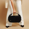 Damentasche Handtasche 038g 01 Wildleder schwarz lifestyle
