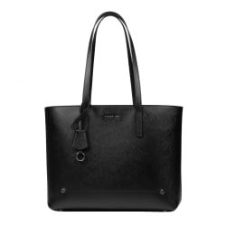 Damentasche Schultertasche 034g 01 schwarz Saffiano