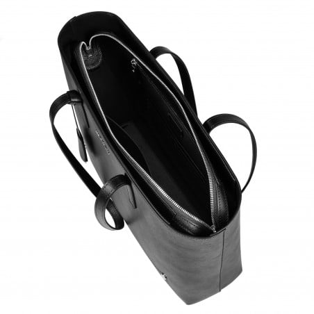 Damentasche Schultertasche 034g 01 schwarz Saffiano