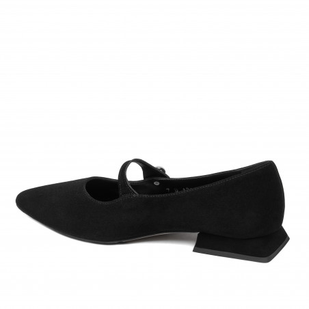 Damen-Ballerinas 1340 schwarz Velours
