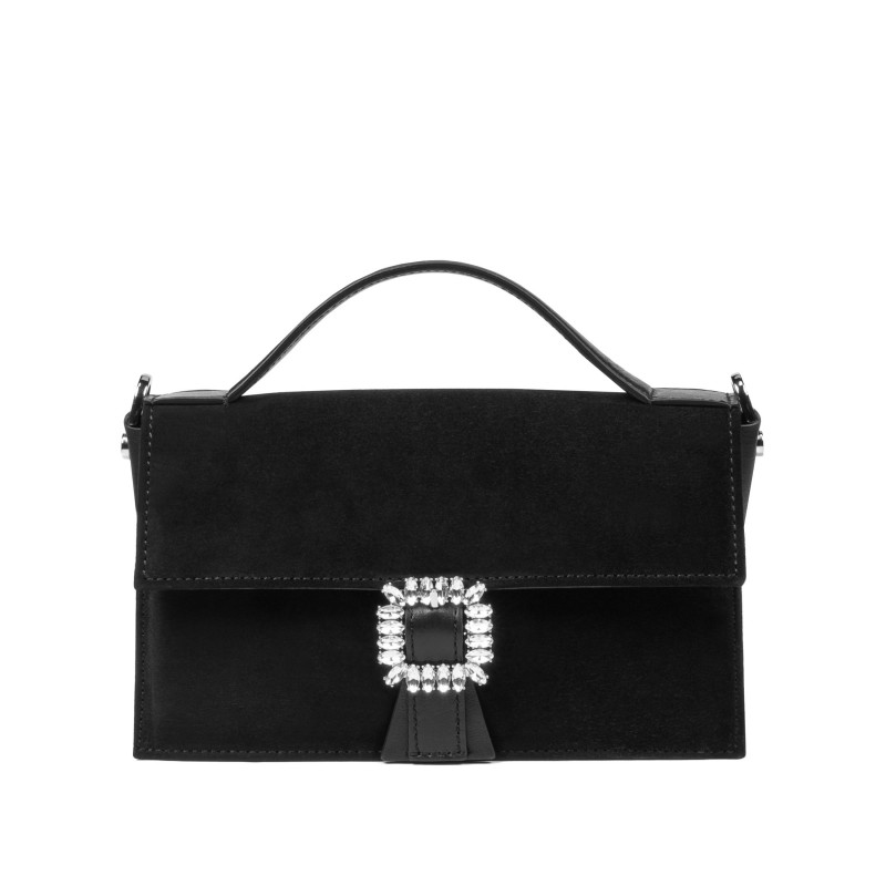 Damentasche Hand 039g 01 schwarz Velours