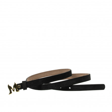 Damen Gürtel 42cm schwarz Velours