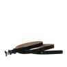 Damen Gürtel 42-1mc schwarzes Veloursleder