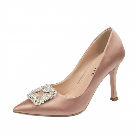 Elegante Damenschuhe 1339 Satin Nude