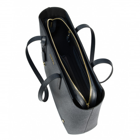 Damen-Umhängetasche 034g Indigo Safiano