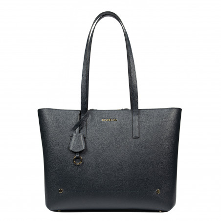 Damen-Umhängetasche 034g Indigo Safiano