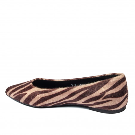 Damen-Ballerinas 1341 Zebra Camel