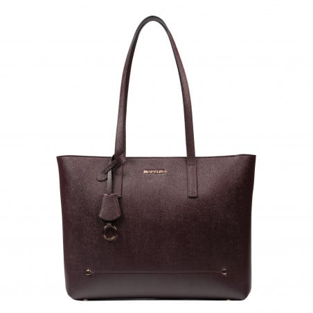 Damentasche zum Umhängen 034g burgundy safiano