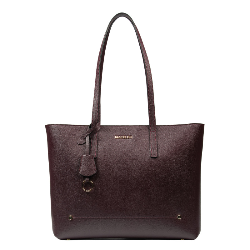 Damentasche zum Umhängen 034g burgundy safiano