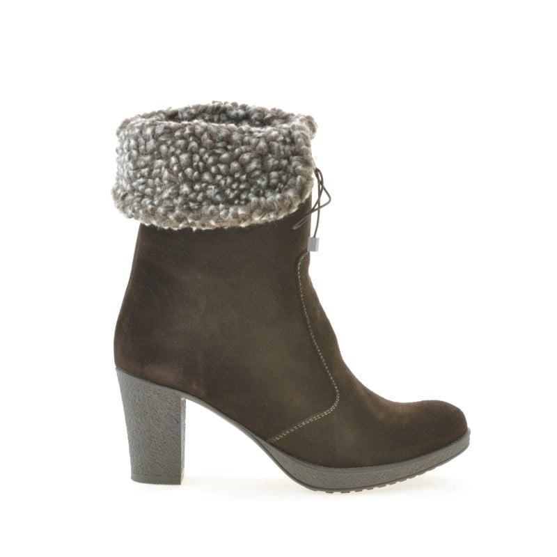 Damenstiefel 3266 Kaffee Veloursleder