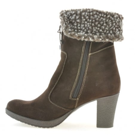 Damenstiefel 3266 Kaffee Veloursleder