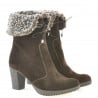 Damenstiefel 3266 Kaffee Veloursleder