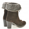 Damenstiefel 3266 Kaffee Veloursleder