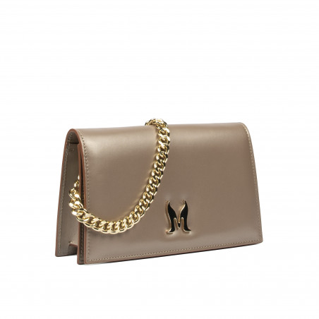 Damentasche Schultertasche 029g Sandfarbe