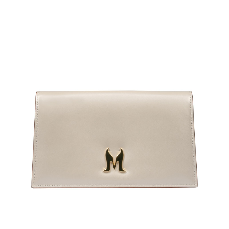 Damentasche Schultertasche 029g beige satiniert