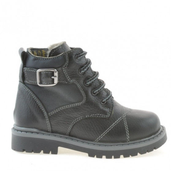 Kleinkinderstiefel 21c schwarz+grau Kleinkinderstiefel 21c schwarz+grau