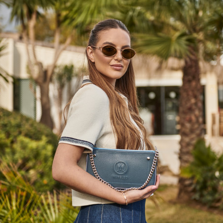 Damentasche Schultertasche 024g 01 biz blau lifestyle