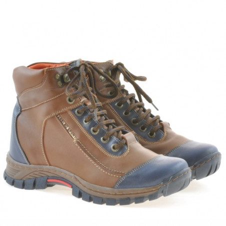 Jugendstiefel 479 braun+indigo