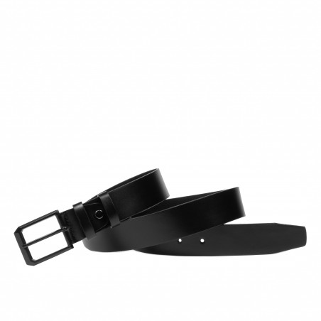 Herrengürtel 15b glänzend schwarz