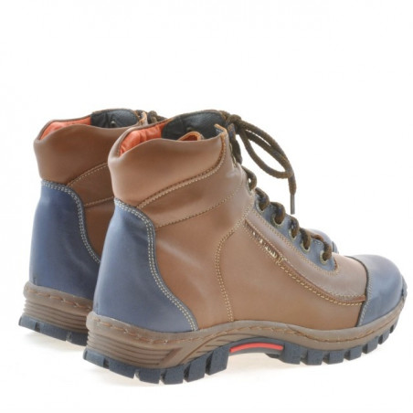 Jugendstiefel 479 braun+indigo