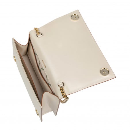 Damentasche Schultertasche 029g beige satiniert
