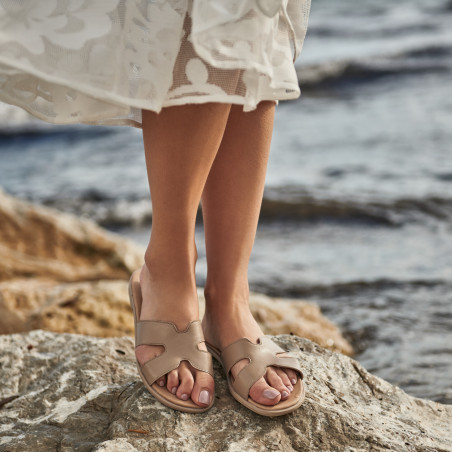 Damensandalen 5111 Sandfarbe lifestyle