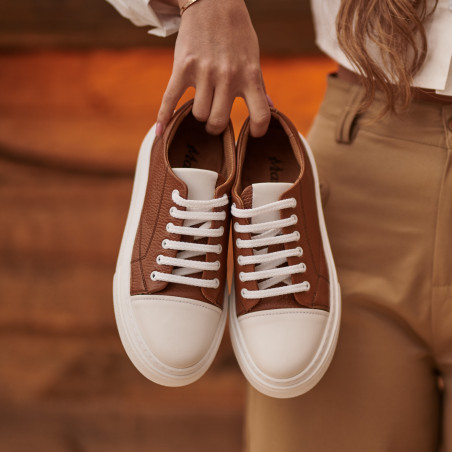 Damen Sneakers 6083 braun kombiniert lifestyle