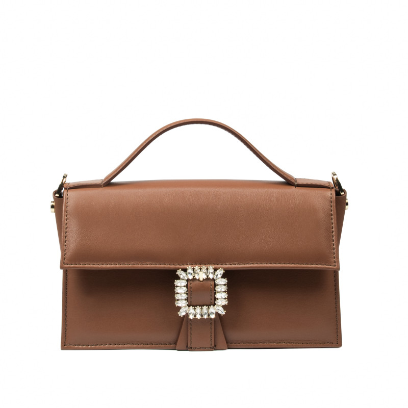 Handtasche Damen Hand 039g Cognac Braun