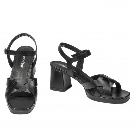 Damensandalen 1307 schwarz