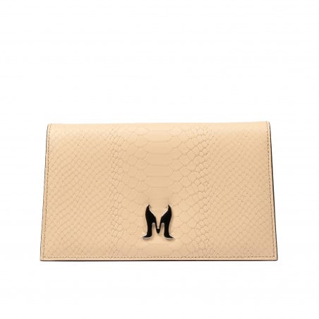 Damentasche Schultertasche 029g 01 Croco Nude