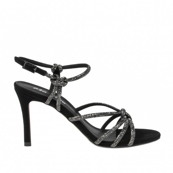 Damensandalen 1342 schwarz Velours Damensandalen 1342 schwarz Velours