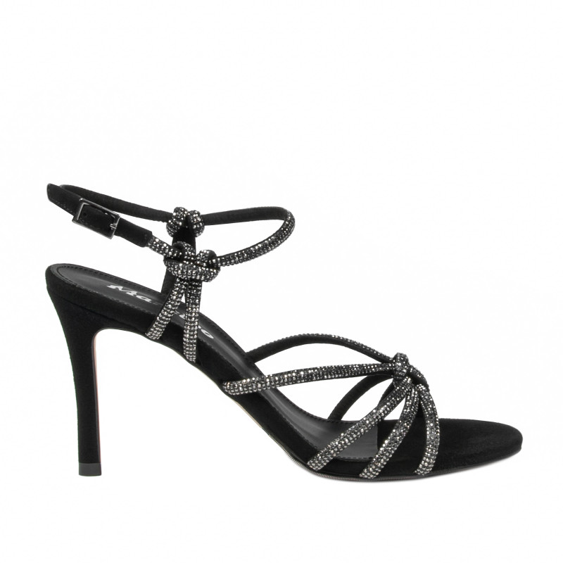 Damensandalen 1342 schwarz Velours