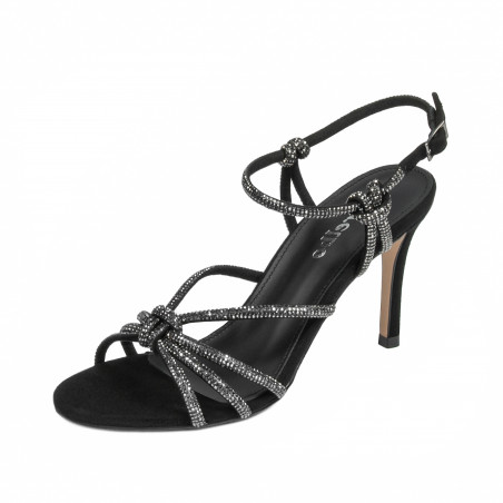Damensandalen 1342 schwarz Velours