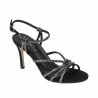 Damensandalen 1342 schwarz Velours