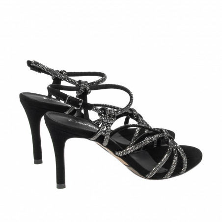 Damensandalen 1342 schwarz Velours