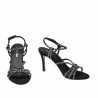 Damensandalen 1342 schwarz Velours