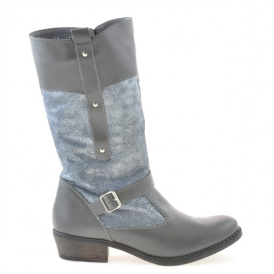 Damenstiefel 225 grau kombiniert