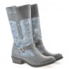 Damenstiefel 225 grau kombiniert