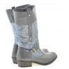 Damenstiefel 225 grau kombiniert
