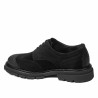 Herren Freizeit Schuhe 989 schwarz Veloursleder