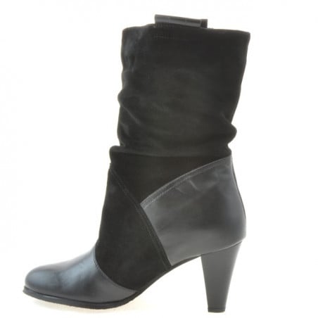Damenstiefel 1117 Schwarz Antilope kombiniert