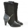 Damenstiefel 1117 Schwarz Antilope kombiniert