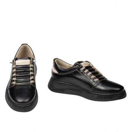 Jugendsportschuhe 8006 schwarz kombiniert