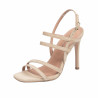 Damen-Sandalen 1345 Beige Veloursleder