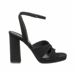 Damensandalen 1347 schwarz Velours
