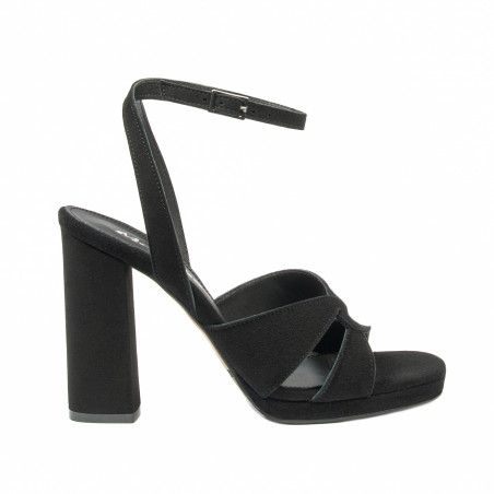Damensandalen 1347 schwarz Velours