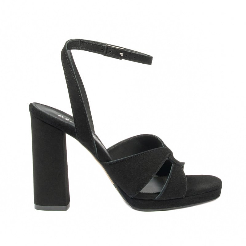 Damensandalen 1347 schwarz Velours