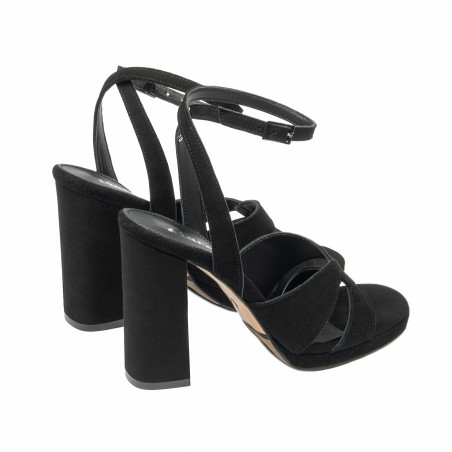 Damensandalen 1347 schwarz Velours